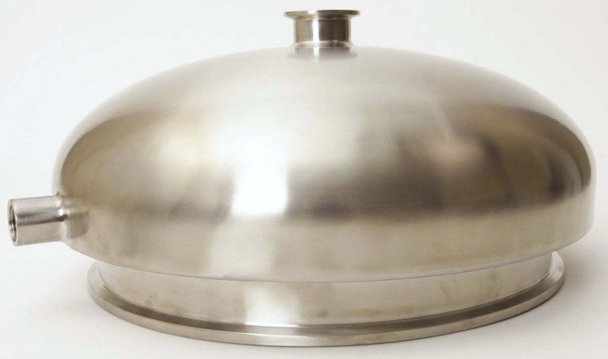 Jacketed Bowl Reducer - Tri Clamp 12" x 1.5" w/ (2) FNPT 1/2"