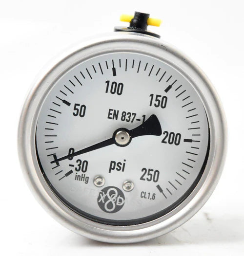 1/4" MNPT Pressure Gauge -30 to 250 Rear Center Mount