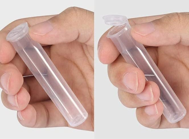 Plastic Tubes Clear .5ml - 1ml Cartridge Packaging 100pcs