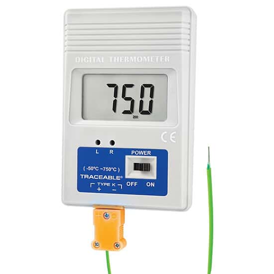 Traceable Remote-Monitoring Thermocouple Thermometer with Calibration; Celsius