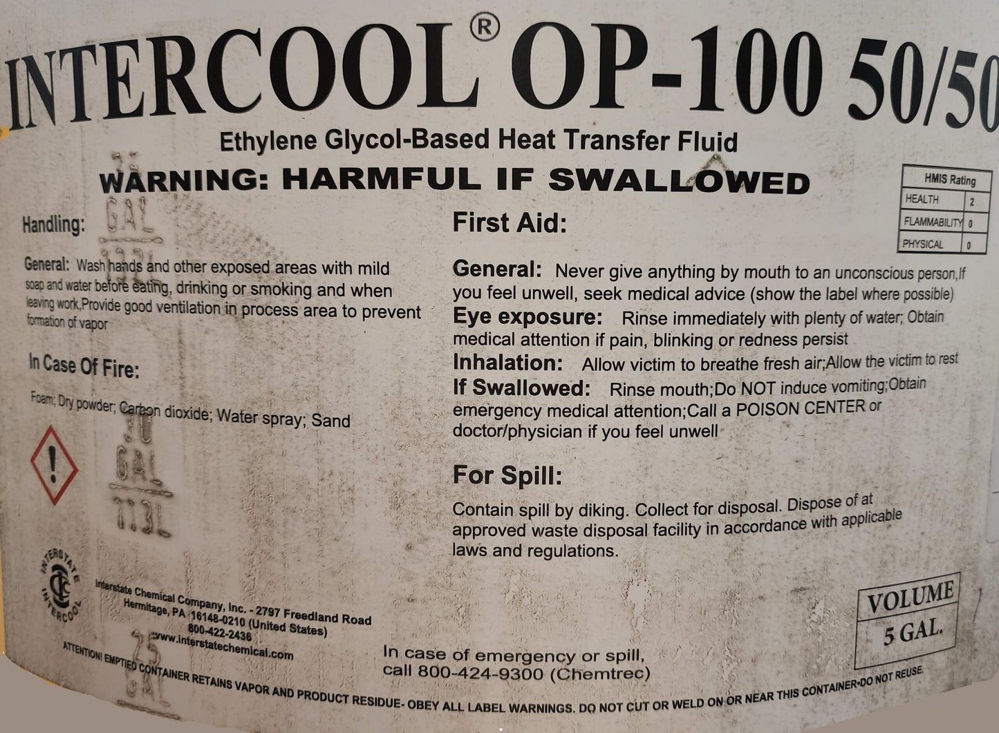 Intercool OP-100 Ethylene Glycol 50/50