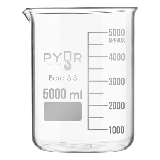 Glass Beaker Low Form with Spout and Graduations