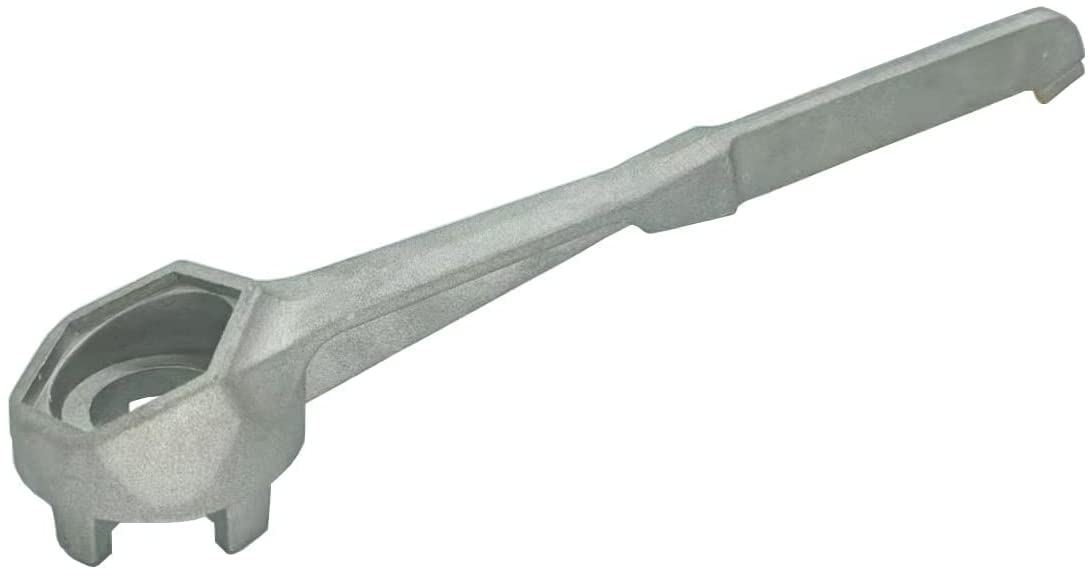 Aluminum Drum Wrench, Drum Plug Bung Wrench for Opening 10 15 20 30 50 55 Gallon Drum, Fits 2 in and 3/4 in Bung Caps