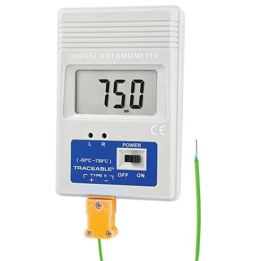 Traceable Remote-Monitoring Thermocouple Thermometer with Calibration; Fahrenheit